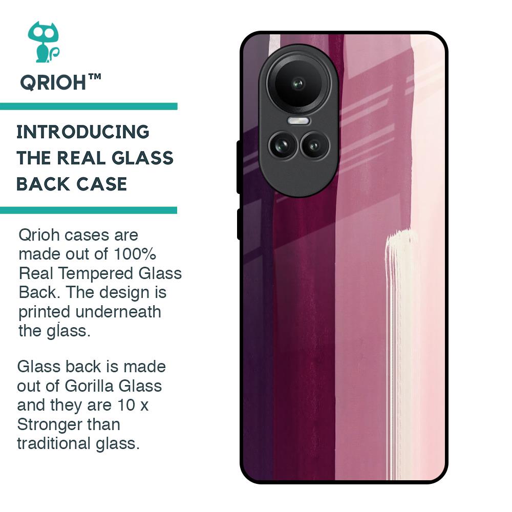 Brush Stroke Art Glass Case for Oppo Reno10 5G