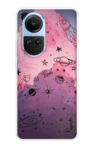 Space Doodles Art Oppo Reno10 5G Back Cover