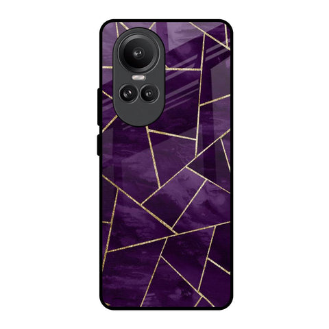 Geometric Purple Oppo Reno10 Pro 5G Glass Back Cover Online