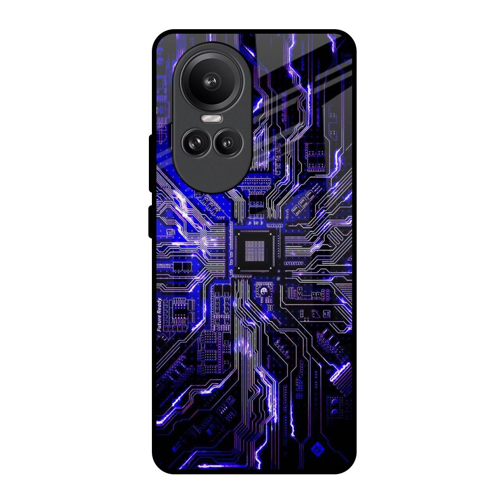 Techno Color Pattern Oppo Reno10 Pro 5G Glass Back Cover Online