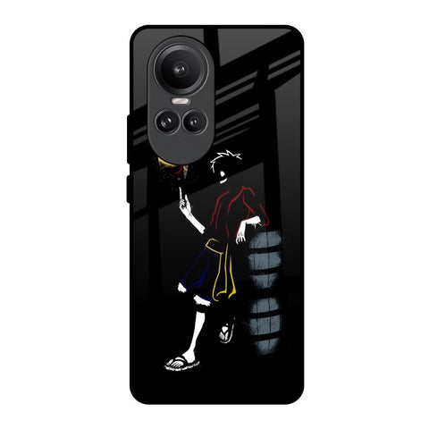 Luffy Line Art Oppo Reno10 Pro 5G Glass Back Cover Online