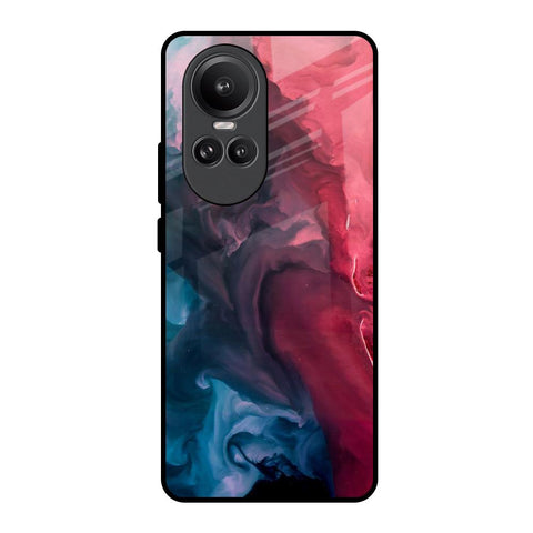 Blue & Red Smoke Oppo Reno10 Pro 5G Glass Back Cover Online