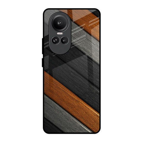 Tri Color Wood Oppo Reno10 Pro 5G Glass Back Cover Online
