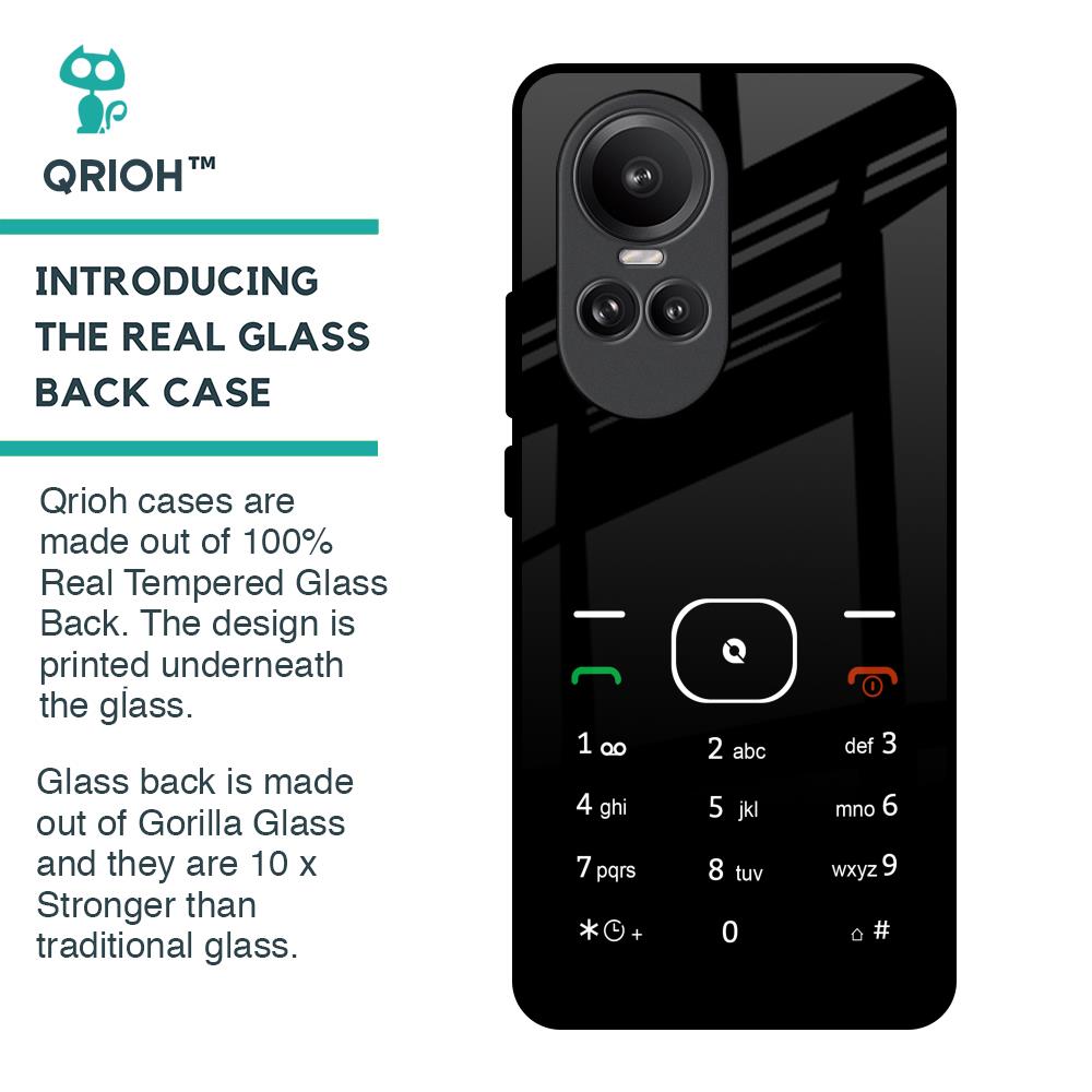Classic Keypad Pattern Glass Case for Oppo Reno10 Pro 5G
