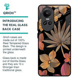 Lines Pattern Flowers Glass Case for Oppo Reno10 Pro 5G