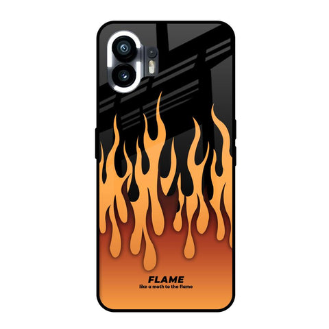 Fire Flame Nothing Phone 2 Glass Back Cover Online