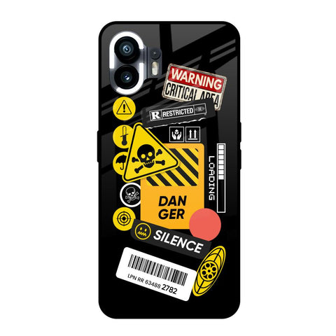 Danger Signs Nothing Phone 2 Glass Back Cover Online