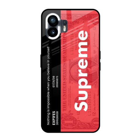 Supreme Ticket Nothing Phone 2 Glass Back Cover Online