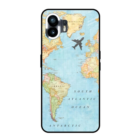 Travel Map Nothing Phone 2 Glass Back Cover Online