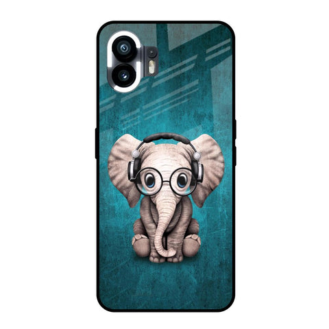 Adorable Baby Elephant Nothing Phone 2 Glass Back Cover Online