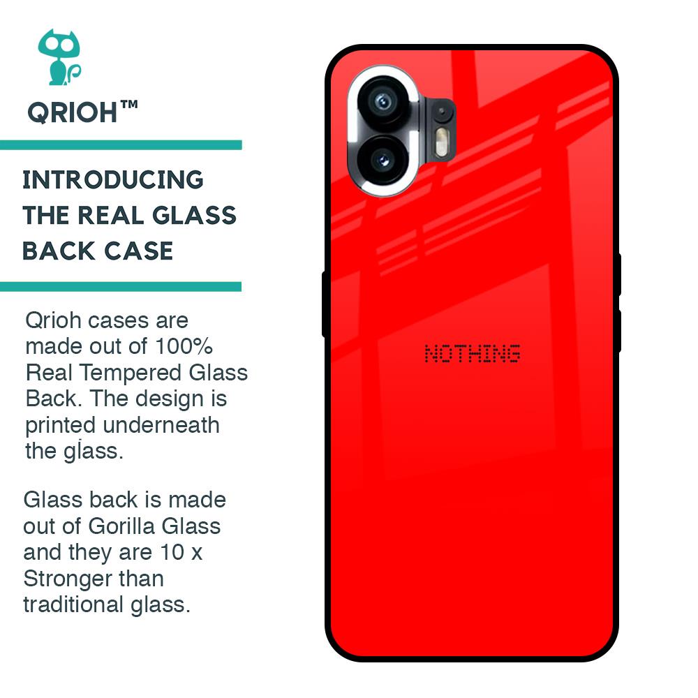 Blood Red Glass Case for Nothing Phone 2