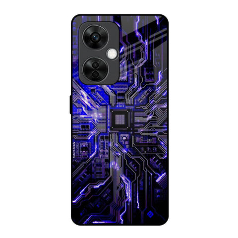 Techno Color Pattern OnePlus Nord CE 3 5G Glass Back Cover Online