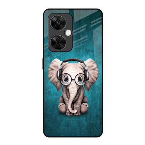 Adorable Baby Elephant OnePlus Nord CE 3 5G Glass Back Cover Online
