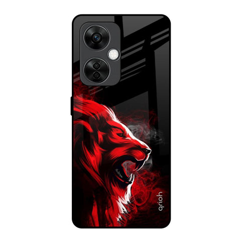 Red Angry Lion OnePlus Nord CE 3 5G Glass Back Cover Online