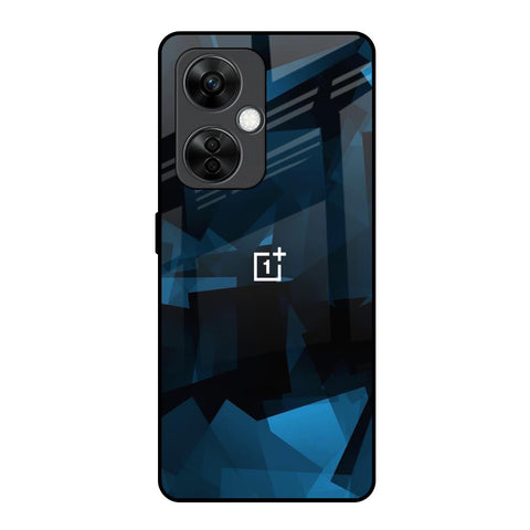 Polygonal Blue Box OnePlus Nord CE 3 5G Glass Back Cover Online
