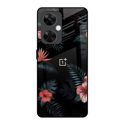 Tropical Art Flower OnePlus Nord CE 3 5G Glass Back Cover Online