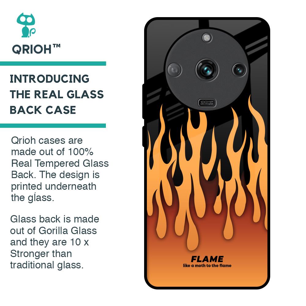 Fire Flame Glass Case for Realme Narzo 60 5G