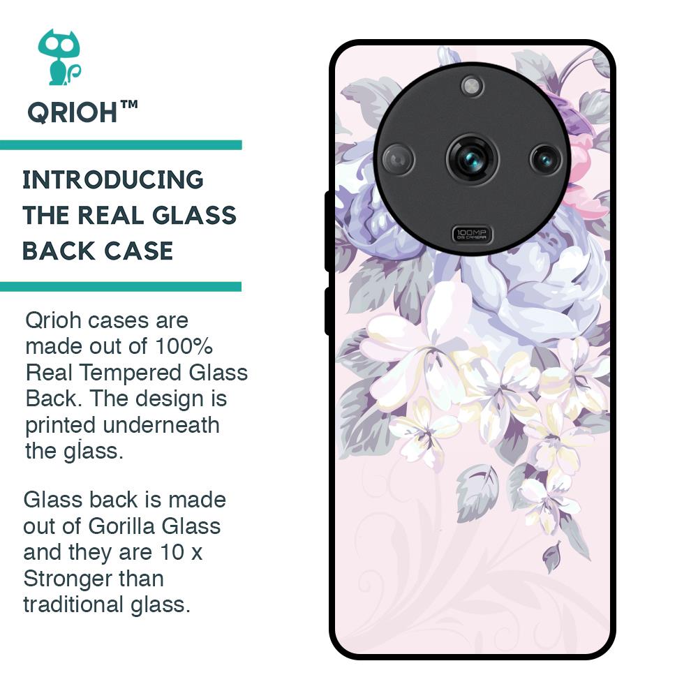 Elegant Floral Glass Case for Realme Narzo 60 5G