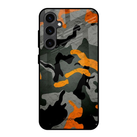 Camouflage Orange Samsung Galaxy S23 FE 5G Glass Back Cover Online