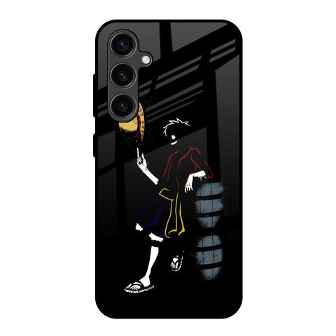 Luffy Line Art Samsung Galaxy S23 FE 5G Glass Back Cover Online