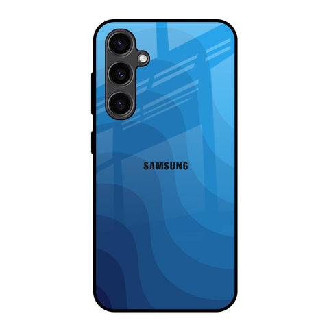 Blue Wave Abstract Samsung Galaxy S23 FE 5G Glass Back Cover Online