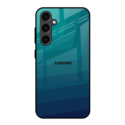 Green Triangle Pattern Samsung Galaxy S23 FE 5G Glass Back Cover Online