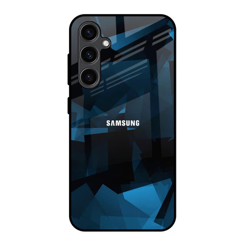 Polygonal Blue Box Samsung Galaxy S23 FE 5G Glass Back Cover Online
