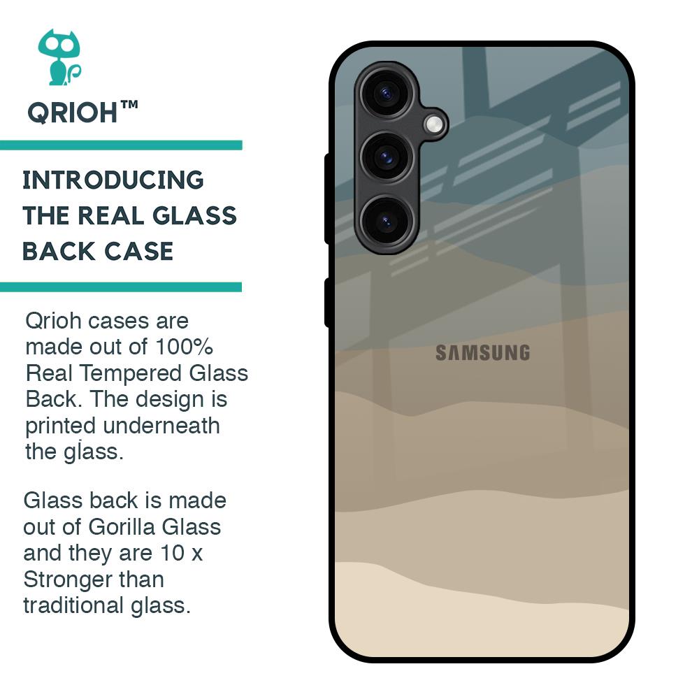 Abstract Mountain Pattern Glass Case for Samsung Galaxy S23 FE 5G