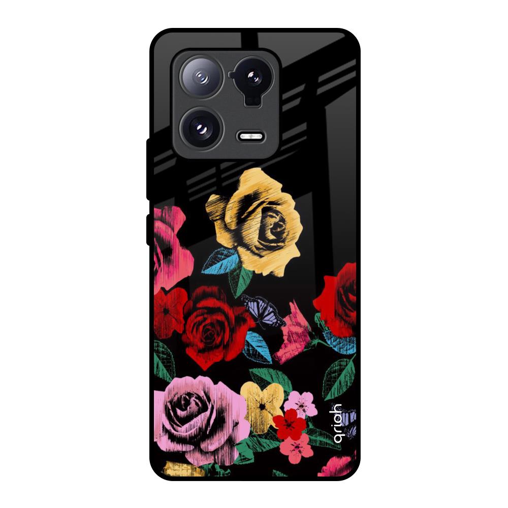 Floral Decorative Mi 13 Pro Glass Back Cover Online