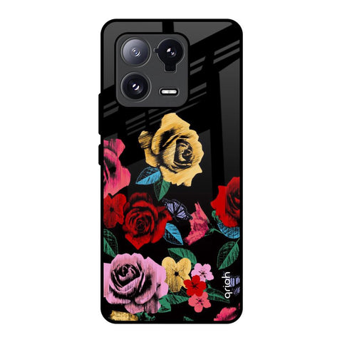 Floral Decorative Mi 13 Pro Glass Back Cover Online
