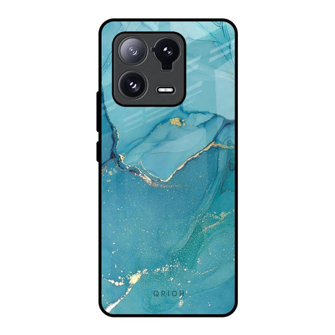 Blue Golden Glitter Mi 13 Pro Glass Back Cover Online
