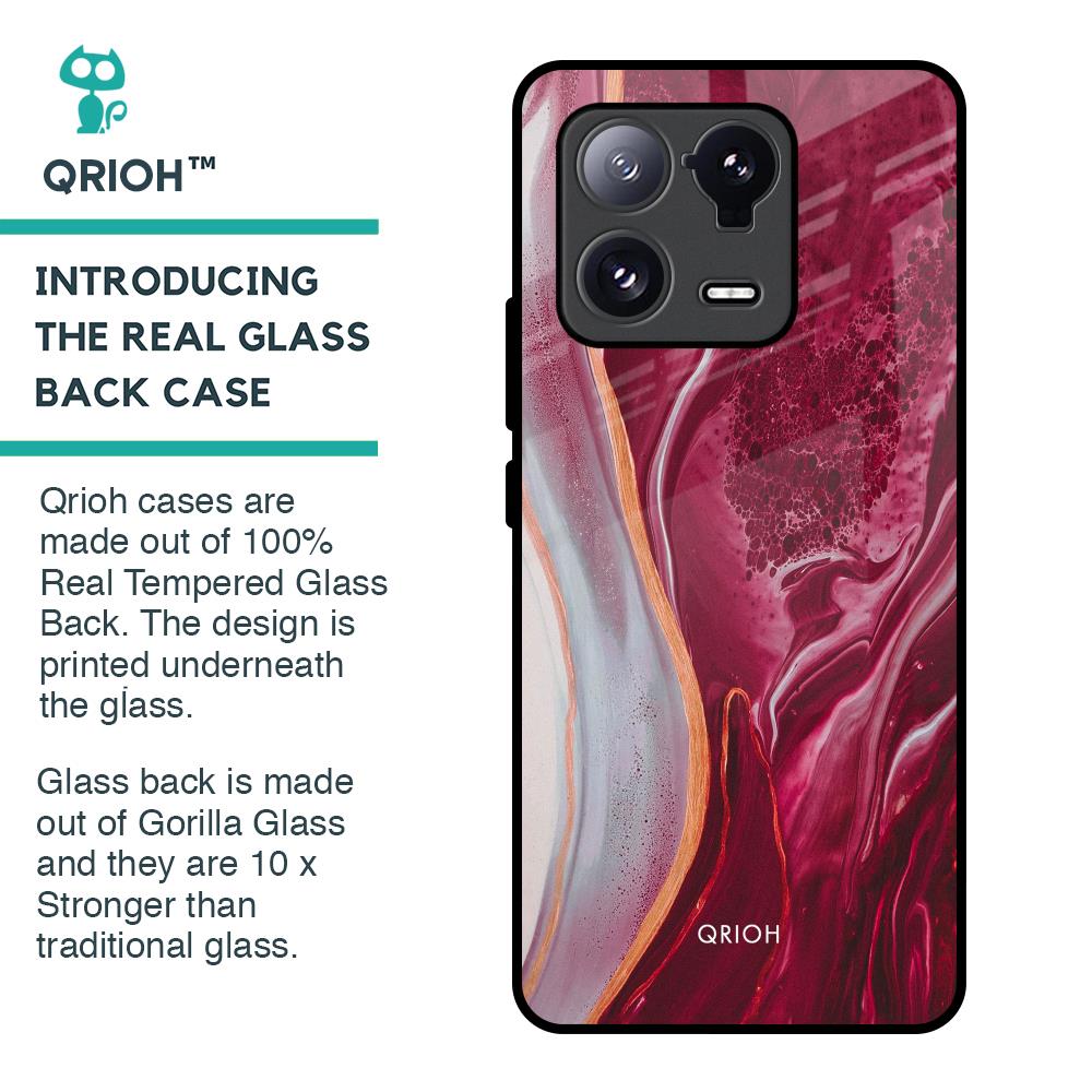 Crimson Ruby Glass Case for Mi 13 Pro