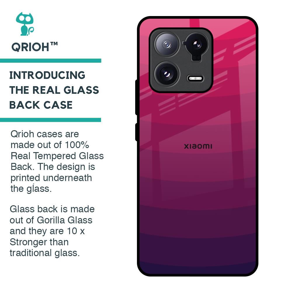 Wavy Pink Pattern Glass Case for Mi 13 Pro