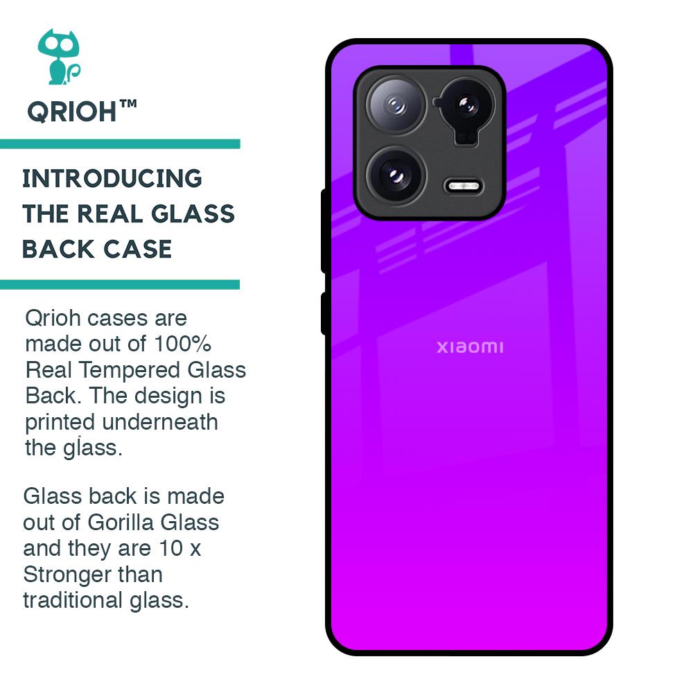 Purple Pink Glass Case for Mi 13 Pro