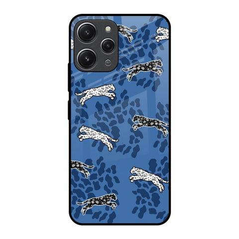 Blue Cheetah Redmi 12 Glass Back Cover Online