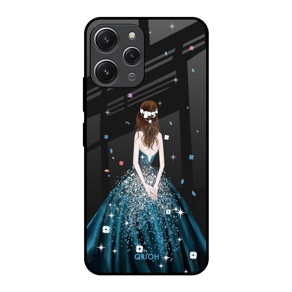 Queen Of Fashion Redmi 12 Glass Back Cover Online
