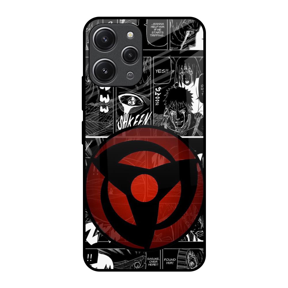 Sharingan Redmi 12 Glass Back Cover Online