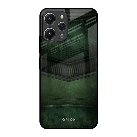 Green Leather Redmi 12 Glass Back Cover Online