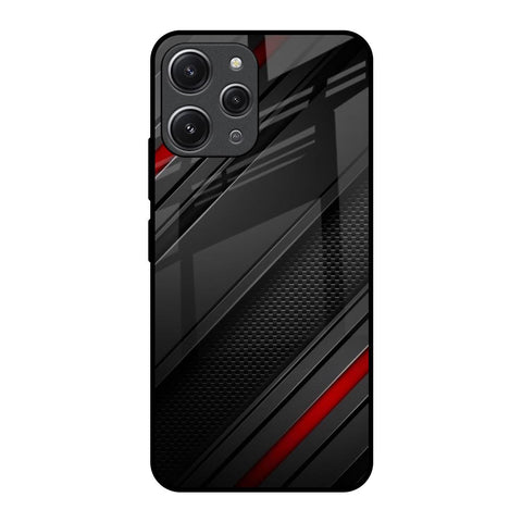 Modern Abstract Redmi 12 Glass Back Cover Online