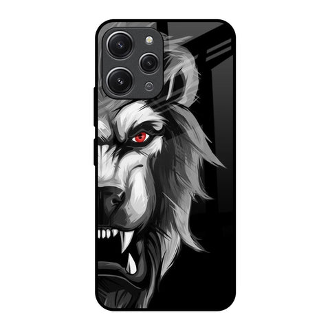Wild Lion Redmi 12 Glass Back Cover Online