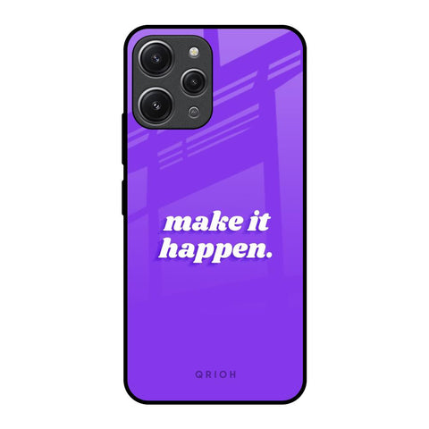 Make it Happen Redmi 12 Glass Back Cover Online