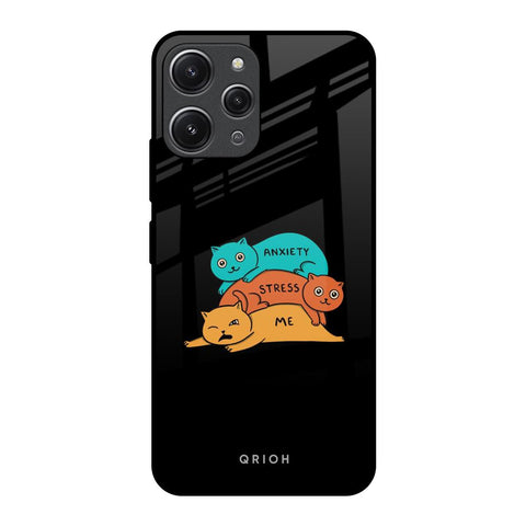 Anxiety Stress Redmi 12 Glass Back Cover Online