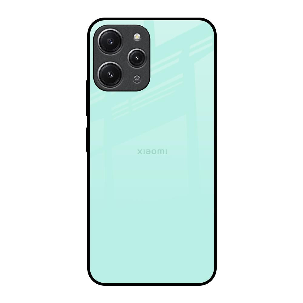 Teal Redmi 12 Glass Back Cover Online