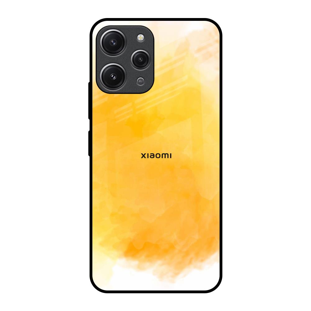 Rustic Orange Redmi 12 Glass Back Cover Online