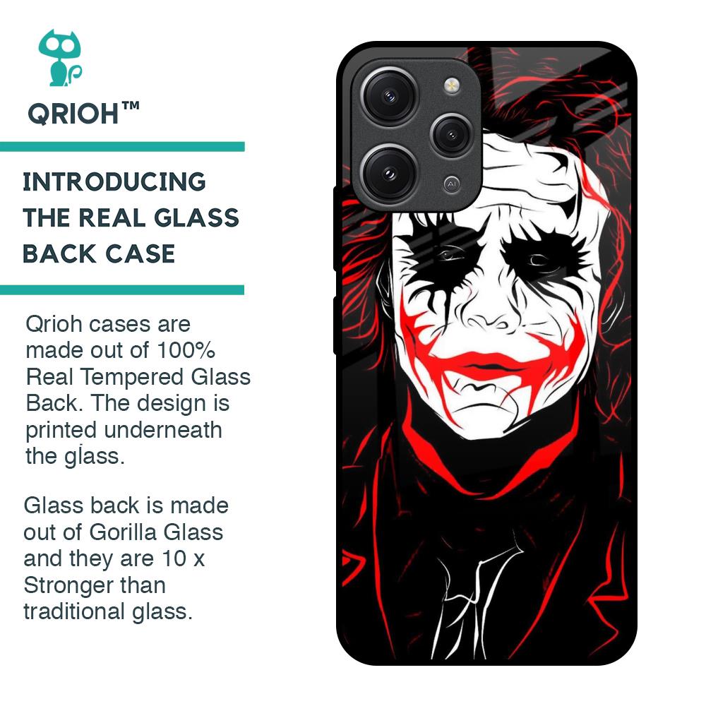 Life In Dark Glass Case For Redmi 12
