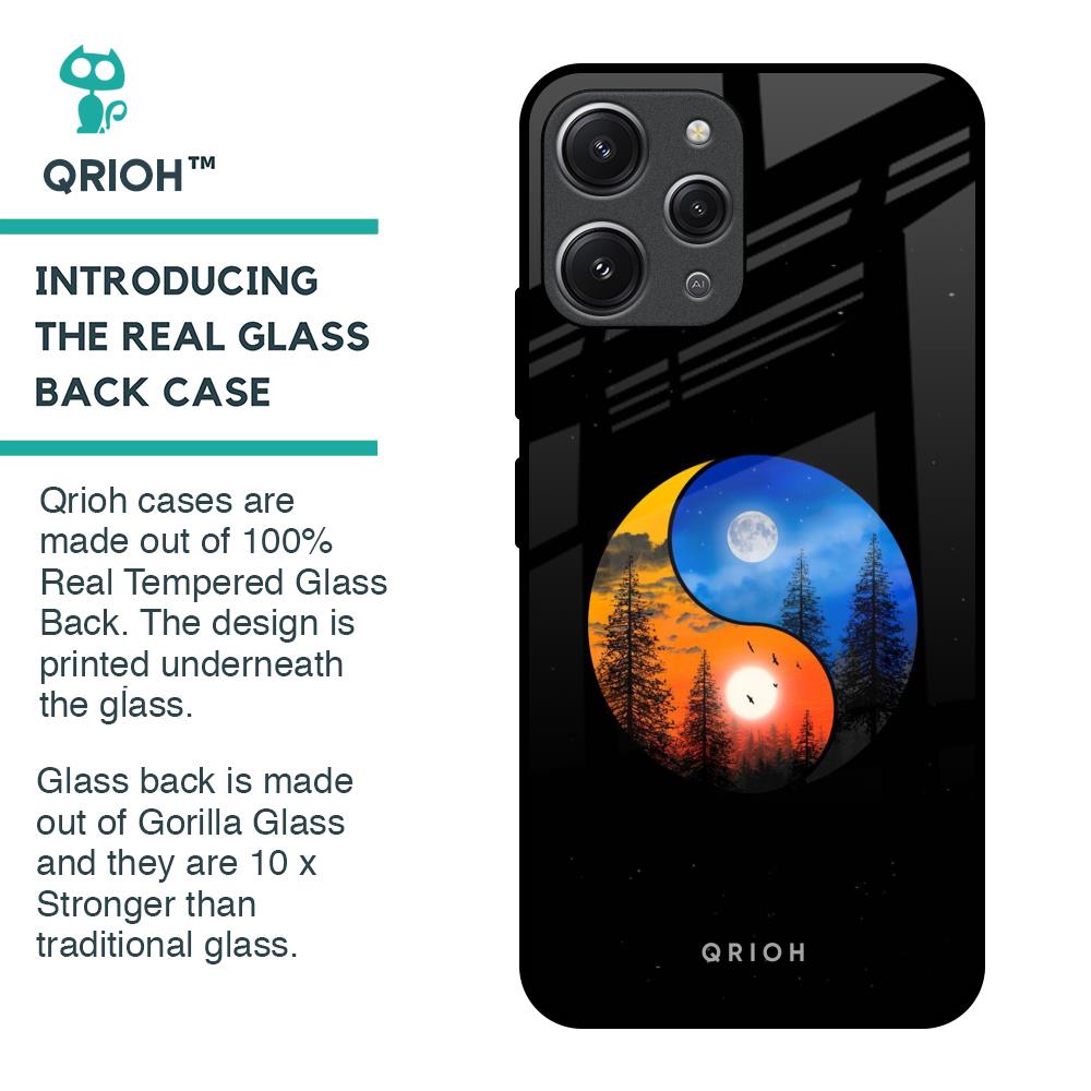 Yin Yang Balance Glass Case for Redmi 12