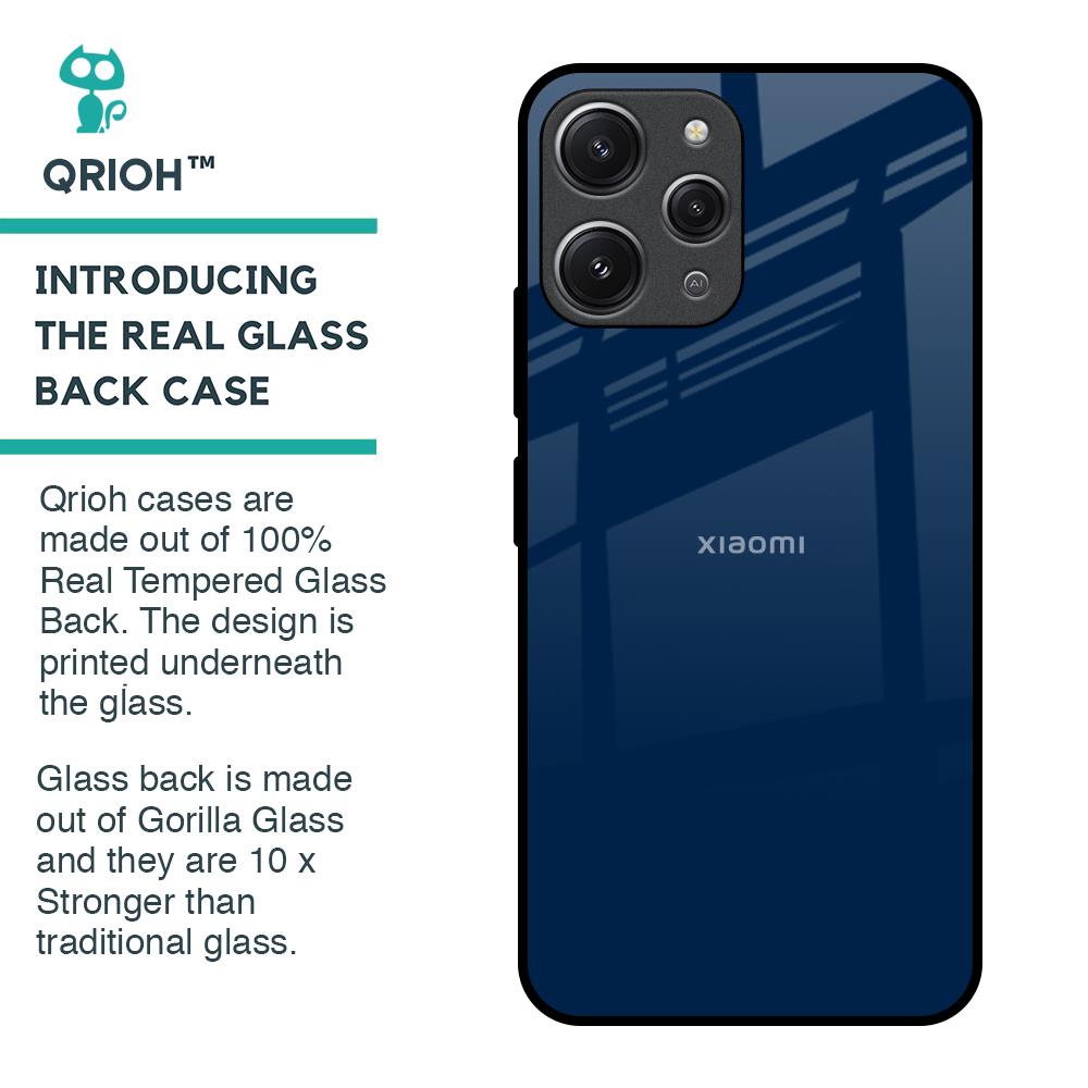 Royal Navy Glass Case for Redmi 12
