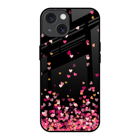 Heart Rain Fall iPhone 15 Glass Back Cover Online