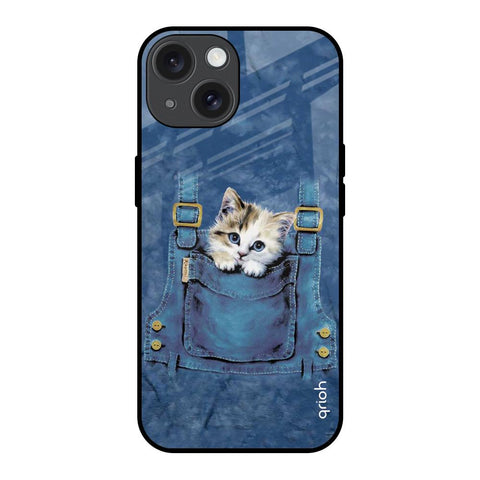 Kitty In Pocket iPhone 15 Glass Back Cover Online