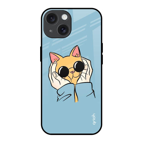 Adorable Cute Kitty iPhone 15 Glass Back Cover Online